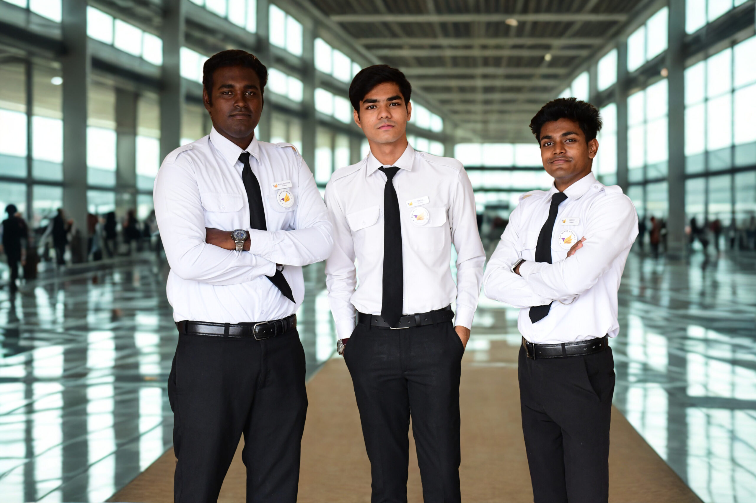 Aviation training students in uniform at Zeal Wings Academy Chennai during practical session