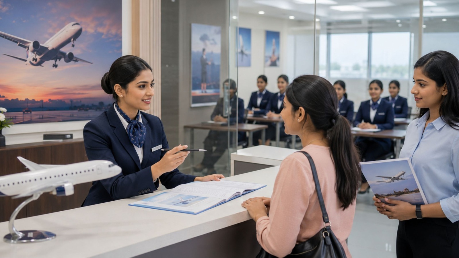 Air hostess course fees in Chennai – student admission at aviation training institute