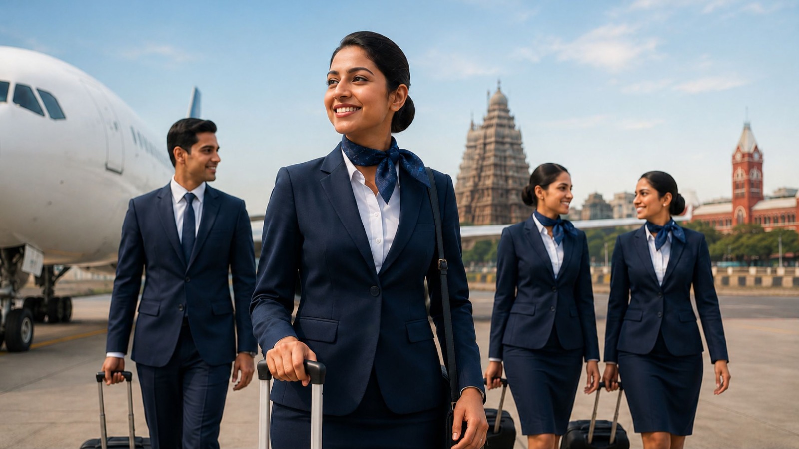 Cabin crew training institute placement record with airline